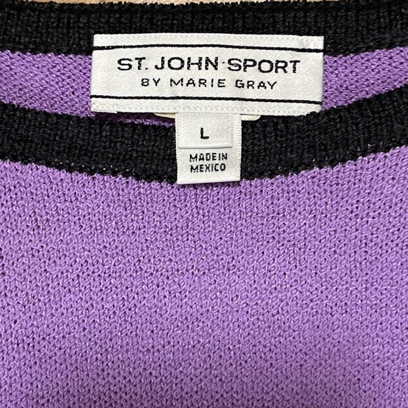 Vintage Women’s LG St John Sport By Marie Gray 3 Piece Set Pants Jacket Blouse - Picture 5 of 10